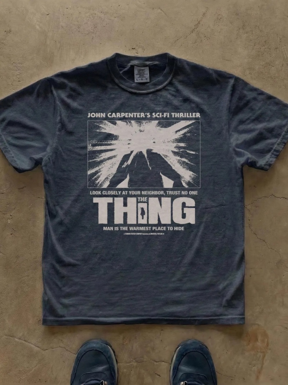 Comfort Colors The Thing Graphic Tee - Black and White